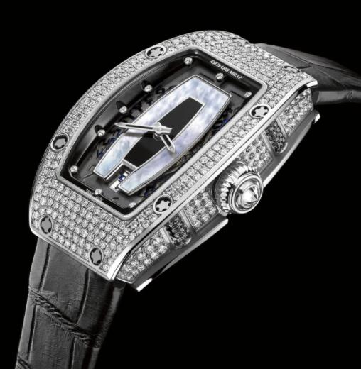 Replica Richard Mille RM 07-01 White Gold with Diamonds Watch Replica Richard Mille RM 07-01 White Gold with Diamonds Watch